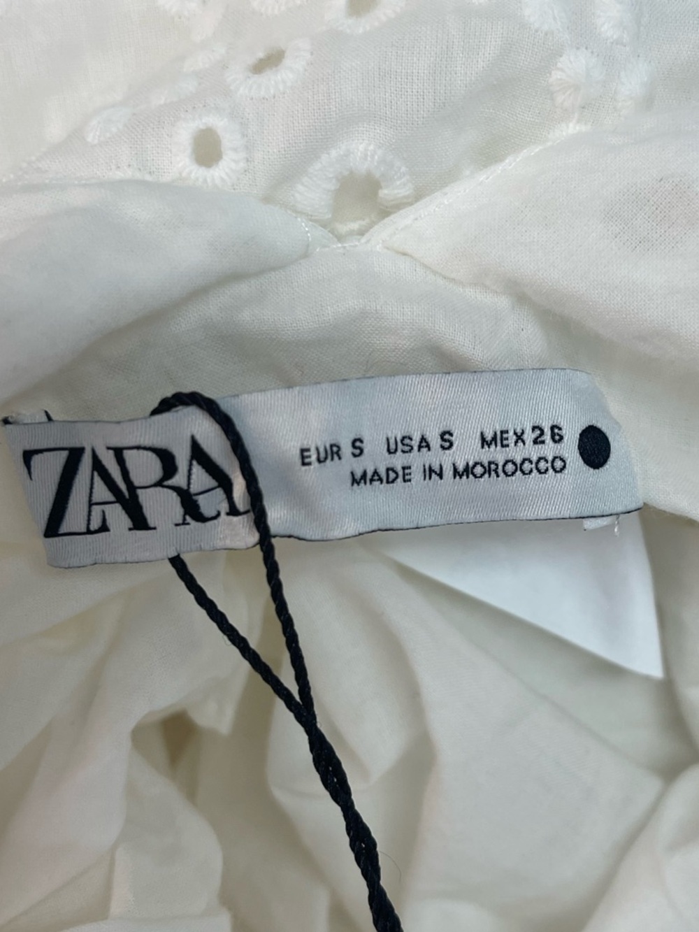Zara Openwork Embroidered Midi Dress White - Picture 10 of 16